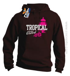 Tropical Chillout Style - Bluza męska z kapturem brąz 
