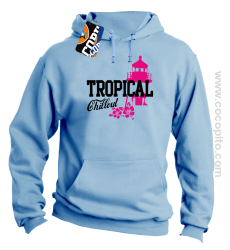 Tropical Chillout Style - Bluza męska z kapturem błękit 