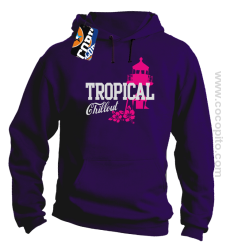 Tropical Chillout Style - Bluza męska z kapturem fiolet 