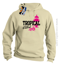 Tropical Chillout Style - Bluza męska z kapturem beżowa 