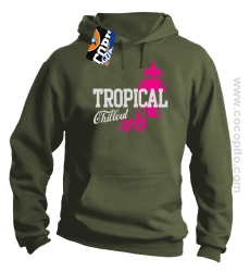 Tropical Chillout Style - Bluza męska z kapturem  khaki