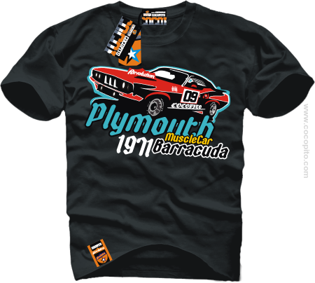 Plymouth Barracuda Muscle Car - koszulka męska Man Tshirt
