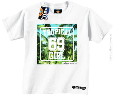 Tropical 69 Girl Cocopito - koszulka dziecięca biała