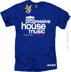 Progressive House MUSIC - Koszulka męska niebieska 