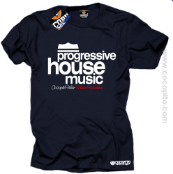 Progressive House MUSIC - Koszulka męska granat