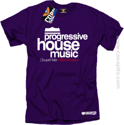 Progressive House MUSIC - Koszulka męska fiolet 