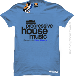 Progressive House MUSIC - Koszulka męska błękit 