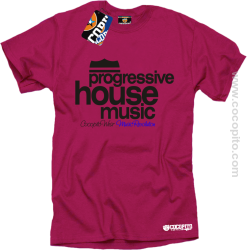 Progressive House MUSIC - Koszulka męska fuchsia 