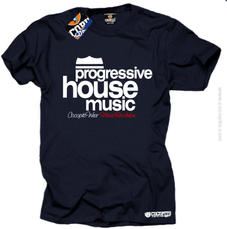Progressive House MUSIC - Koszulka męska 