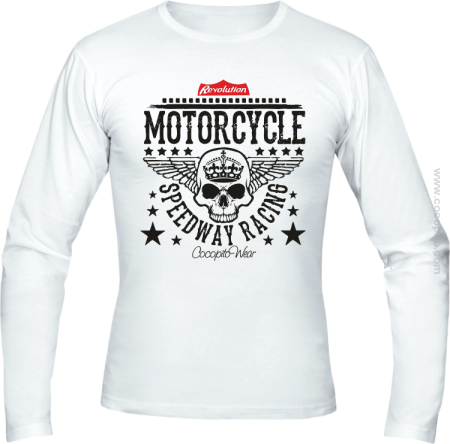 Motorcycle Crown Skull Speedway - Longsleeve męski 