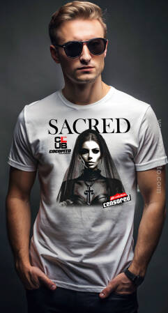 Sacred Club Censored Revolution Cocopito Wear Dark Techno Clubbing - koszulka męska