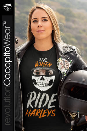 Real Women Ride Harleys - koszulka damska