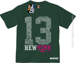 New York NY Number 13 Street - koszulka dziecięca butelkowa