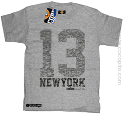 New York NY Number 13 Street - koszulka dziecięca melanż 