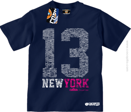 New York NY Number 13 Street - koszulka dziecięca 