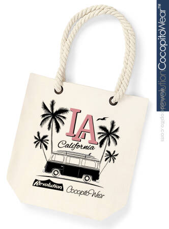 LA California Bus - Torba plażowa Premium Wymiary: 24 x 40 x 13 cm 