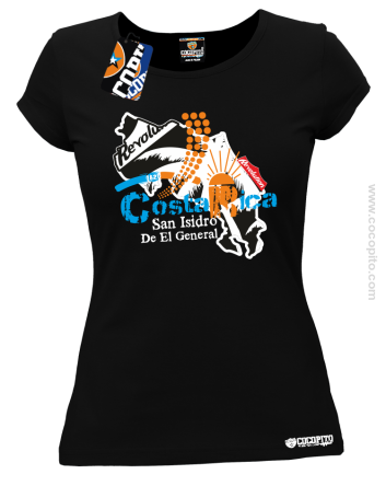 Costa Rica San Isidro De El General - Koszulka damska czarna 