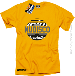NU Disco Revolution Kula - Koszulka męska żółta 