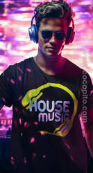 House Music Headphones - koszulka męska