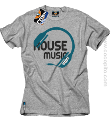 House Music Headphones - koszulka męska ash