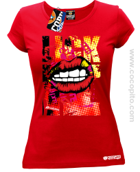 COCO Lips Harmony - Koszulka damska czerwona 