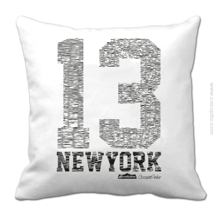 New York NY Number 13 Street - poduszka