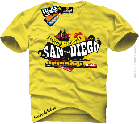 San Diego California - koszulka męska