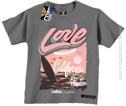 Love California Los Angeles City of Angels koszulka dziecięca szara