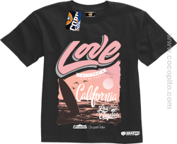 Love California Los Angeles City of Angels koszulka dziecięca czarna