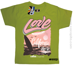 Love California Los Angeles City of Angels koszulka dziecięca kiwi
