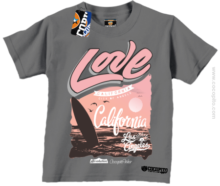 Love California Los Angeles City of Angels koszulka dziecięca 