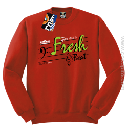 Give me a Fresh Beat - Bluza męska standard bez kaptura czerwona 