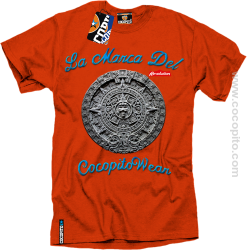 Azteq Calendar Kalendarz Azteków - koszulka męska orange