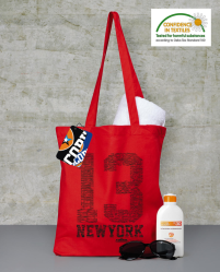 New York NY Number 13 Street - torba eko czerwona