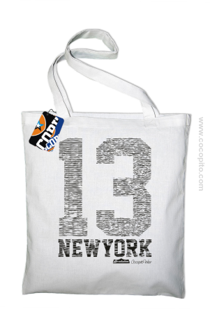New York NY Number 13 Street - torba eko biała