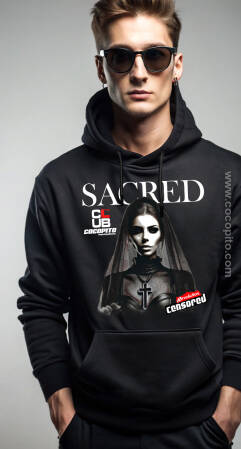  Sacred Club Censored Revolution Cocopito Wear Dark Techno Edition - bluza z kapturem męska