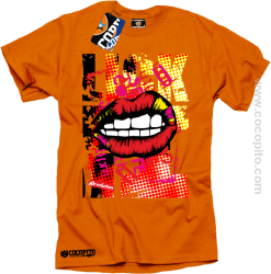 COCO Lips Harmony - Koszulka męska pomarańcz 