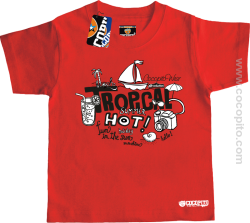 Tropical Hot Summer Fun in the Sun Cocopito - koszulka dziecięca  czerwona