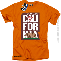 California Bear Symbol - Koszulka męska pomarańcz 