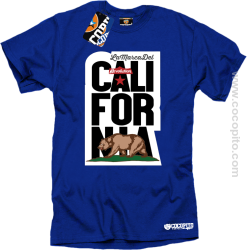 California Bear Symbol - Koszulka męska niebieska 