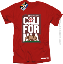 California Bear Symbol - Koszulka męska czerwona 