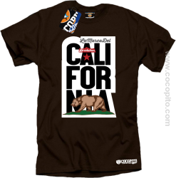 California Bear Symbol - Koszulka męska brąz 