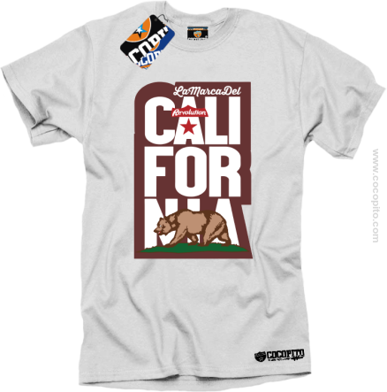 California Bear Symbol - Koszulka męska biała