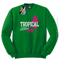 Tropical Chillout Style - Bluza męska standard bez kaptura zielona 
