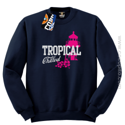 Tropical Chillout Style - Bluza męska standard bez kaptura  granat