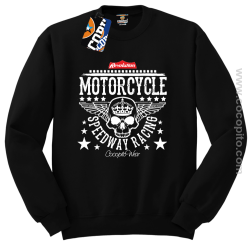 Motorcycle Crown Skull Speedway - Bluza męska standard bez kaptura czarna 