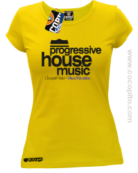 Progressive House MUSIC - Koszulka damska żółta 