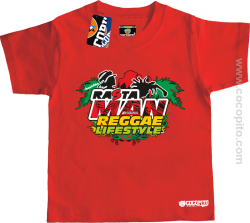 RastaMan Reggae Lifestyle Cocopito - koszulka dziecięca czerwona