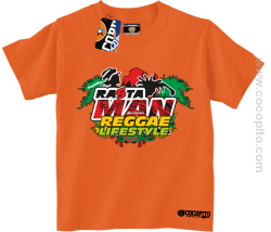 RastaMan Reggae Lifestyle Cocopito - koszulka dziecięca pomarańczowa