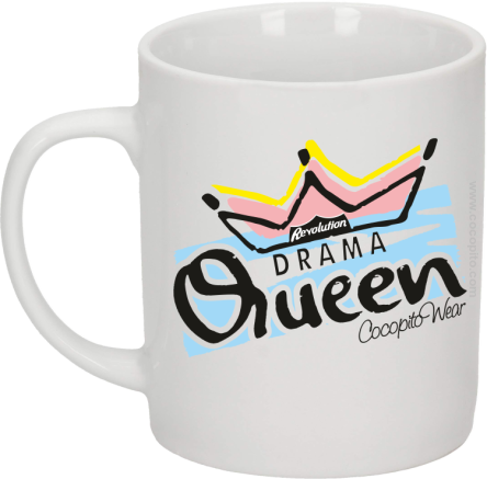 DRAMA Queen - Kubek ceramiczny biały 